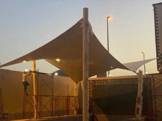 مظلات شد انشائي مظلة شراع تركيب في الرياض