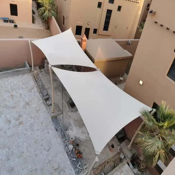 تركيب مظلات في حي الخزامى بالرياض