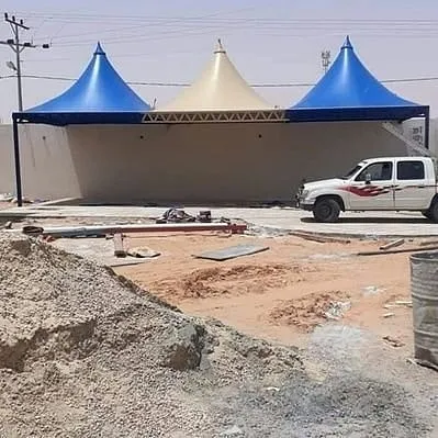 تركيب مظلات في حي الملز بالرياض