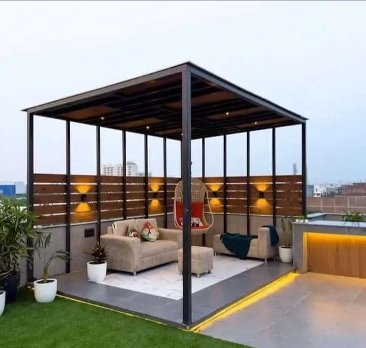 تركيب مظلات في حي الحزم بالرياض