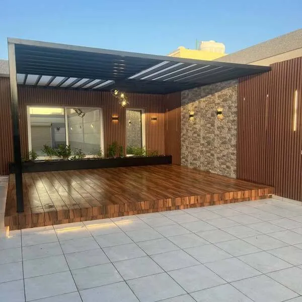 مظله سطح خشبيه الرياض مظلات خشبيه