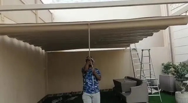 مظلات متحركة يدويا | تركيب مظلات متحركة بأرخص الأسعار